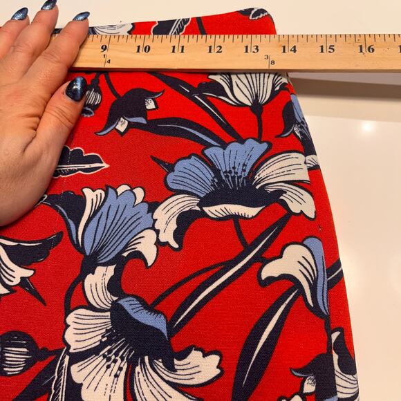 J. Crew Floral Print Pencil Skirt Size 00 - Picture 6 of 8